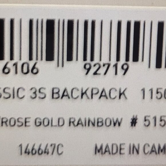 New Adidas Unisex Youth Classic Commuter Backpack, Jersey White/Rose Gold Rainbo - Picture 9 of 9